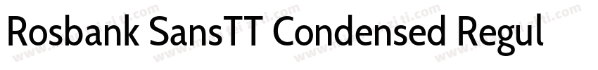Rosbank SansTT Condensed Regular字体转换
